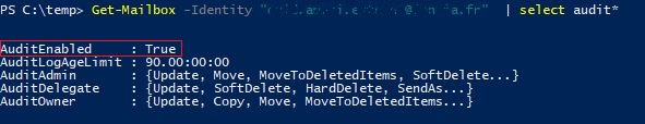 Office 365 : activer l'audit de boites aux lettres
