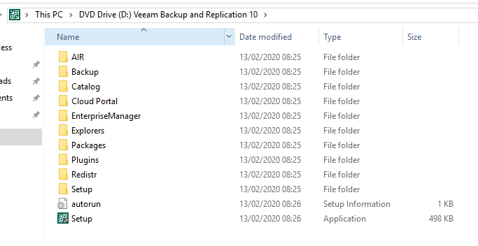 Installation Veeam Backup & Recovery v10