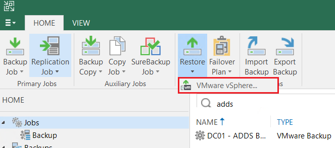 Veeam: Sauvegarder et restaurer des objets Active Directory