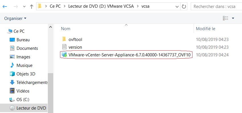 VMware: Déployer un vCSA 6.7