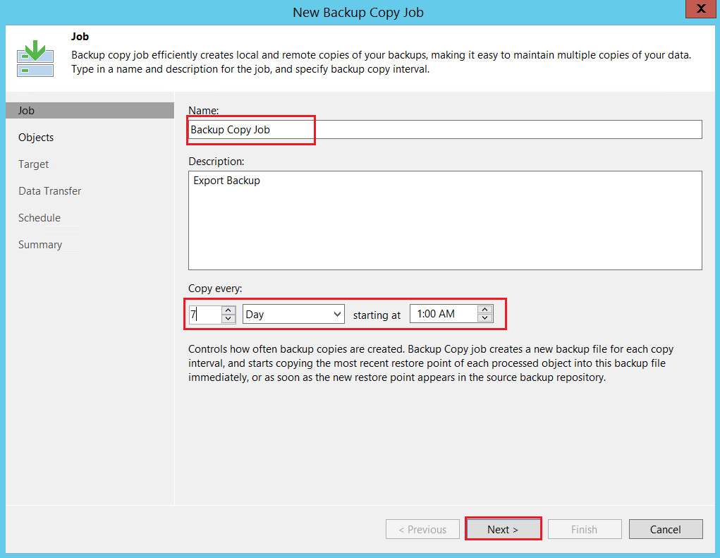 Veeam : Configurer un backup Copy Job afin d'externaliser ses sauvegardes