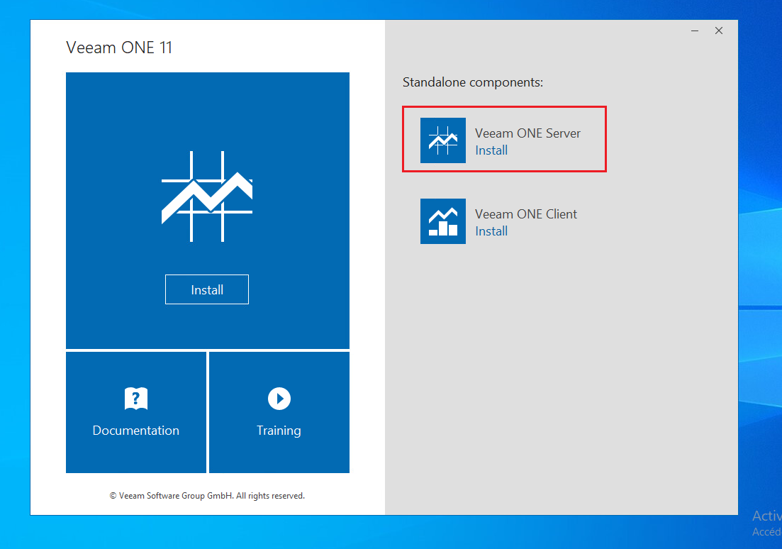 Installation et configuration initiale Veeam One