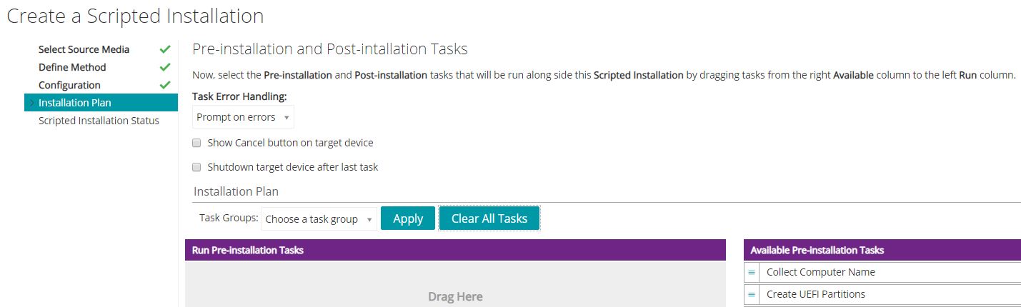 Kace SDA : Création de script d'installation pour Windows 10 UEFI