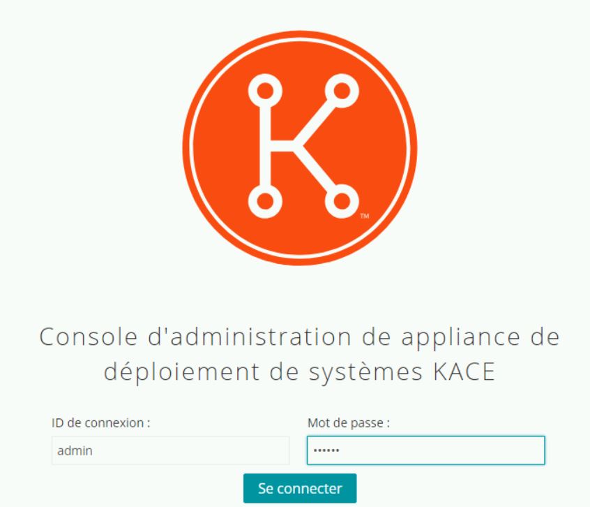 Kace : Déploiement du SDA Systems Deployment Appliance