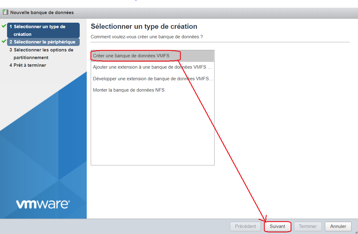 ESXi 6.7 : Création d'un datastore en iSCSI