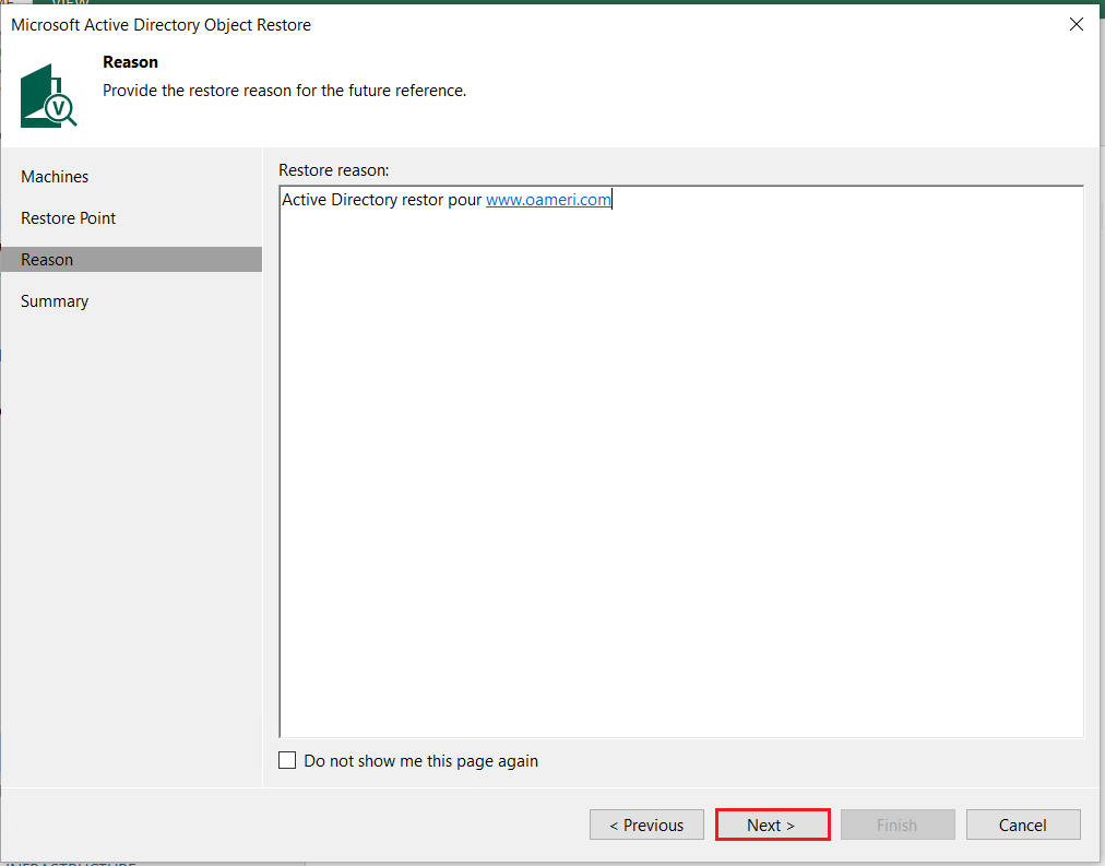 Veeam: Sauvegarder et restaurer des objets Active Directory