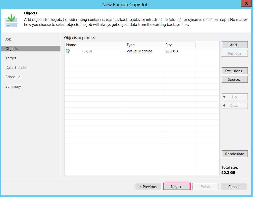 Veeam : Configurer un backup Copy Job afin d'externaliser ses sauvegardes