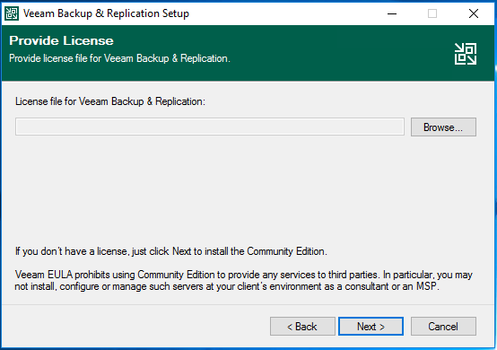 Installation Veeam Backup & Recovery v10