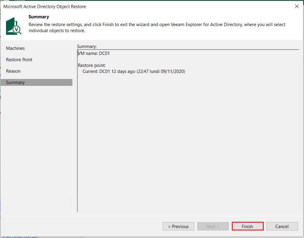 Veeam: Sauvegarder et restaurer des objets Active Directory