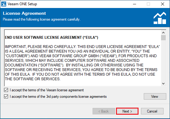 Installation et configuration initiale Veeam One