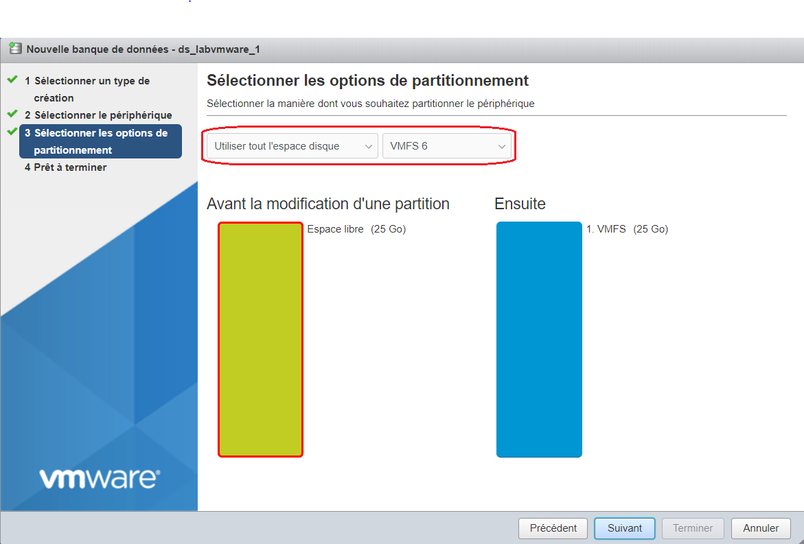 ESXi 6.7 : Création d'un datastore en iSCSI