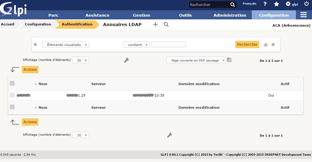 GLPI : Authentification LDAP Active Directory