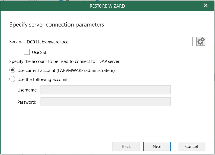 Veeam: Sauvegarder et restaurer des objets Active Directory