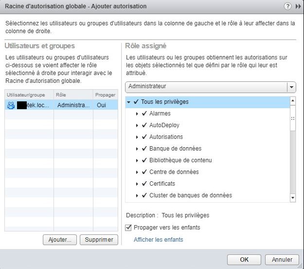 vCenter : Ajouter une source d'identité Active Directory à vCenter SSO