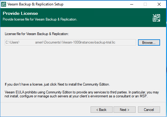 Installation Veeam Backup & Recovery v10