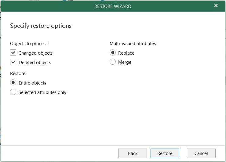 Veeam: Sauvegarder et restaurer des objets Active Directory