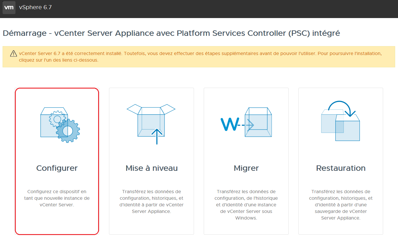 VMware: Déployer un vCSA 6.7