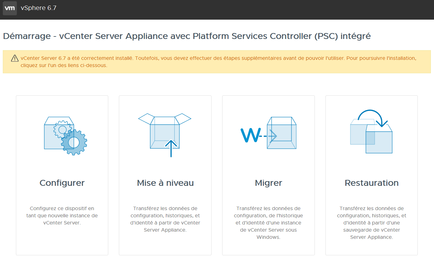 VMware: Déployer un vCSA 6.7