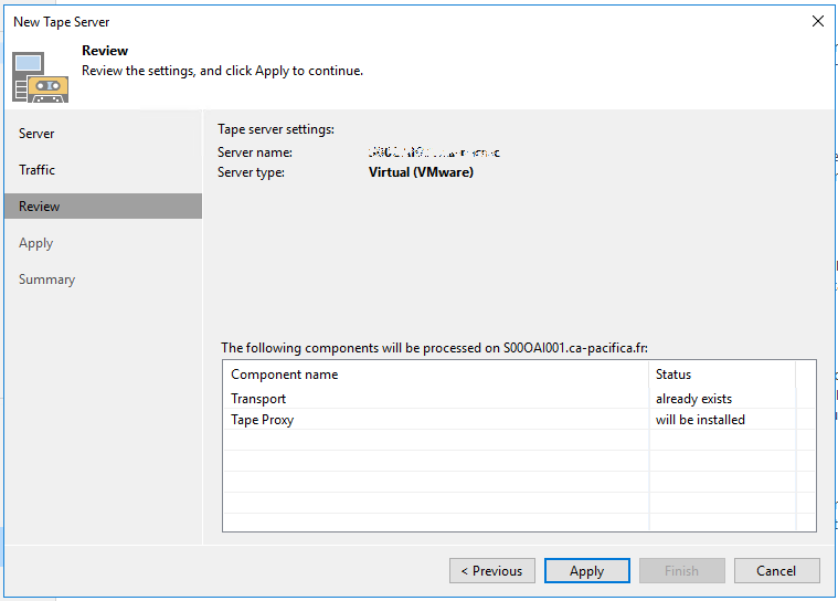 Veeam: Créer un VTL avec Quadstore et configurer Veeam pour la sauvegarde sur bande virtuelle