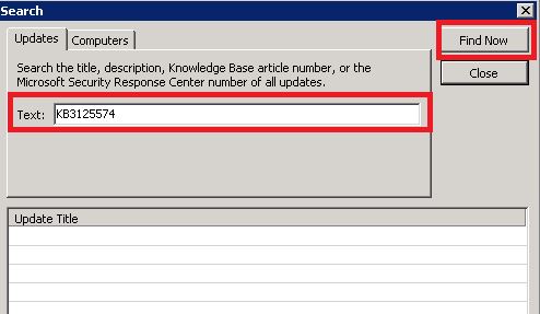 WSUS : ajouter des mises à jours depuis le Catalogue Microsoft Update