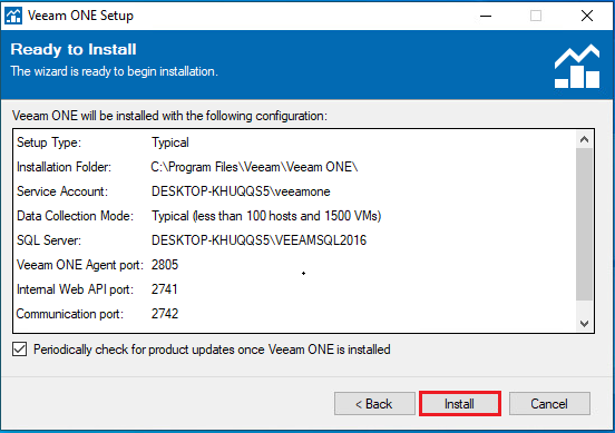 Installation et configuration initiale Veeam One