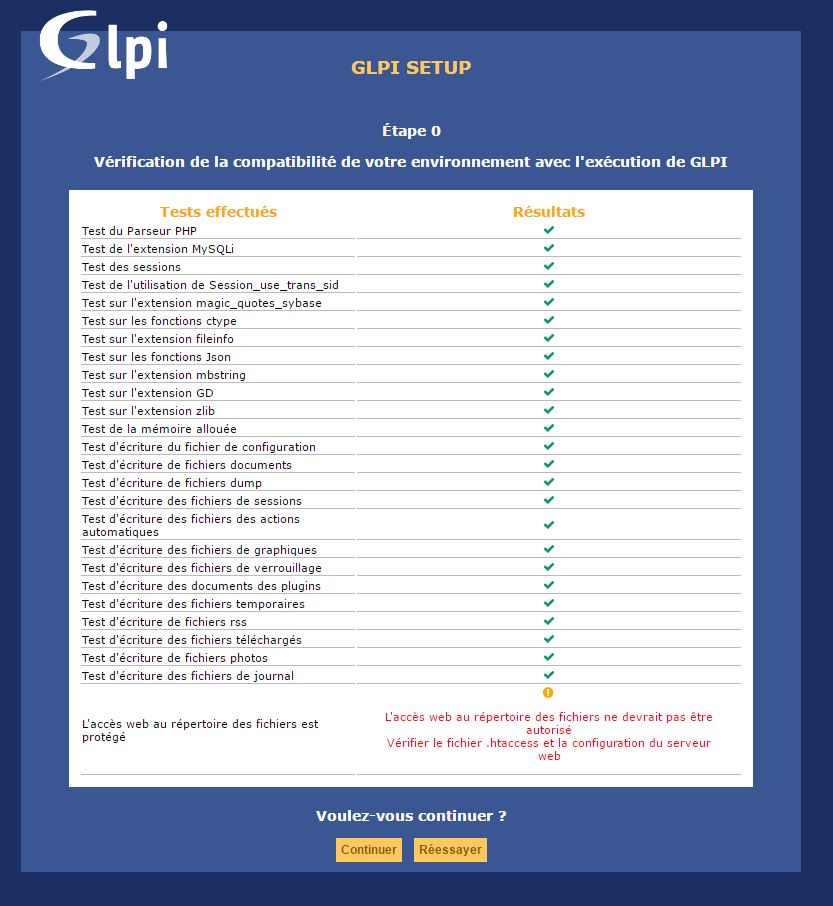 GLPI : Installation et configuration