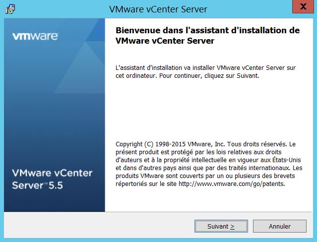 VMware : Installer vCenter Server 5.5 sous Windows Server