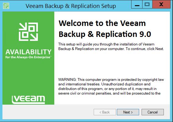 Installer Veeam Backup version gratuite