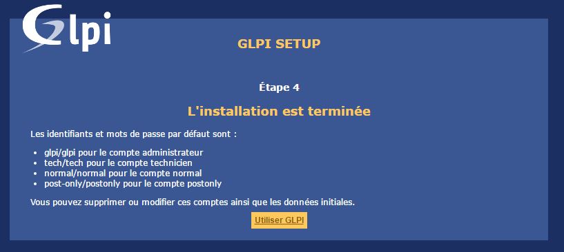 GLPI : Installation et configuration