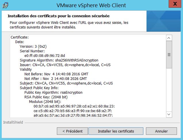 VMware : Installer vCenter Server 5.5 sous Windows Server