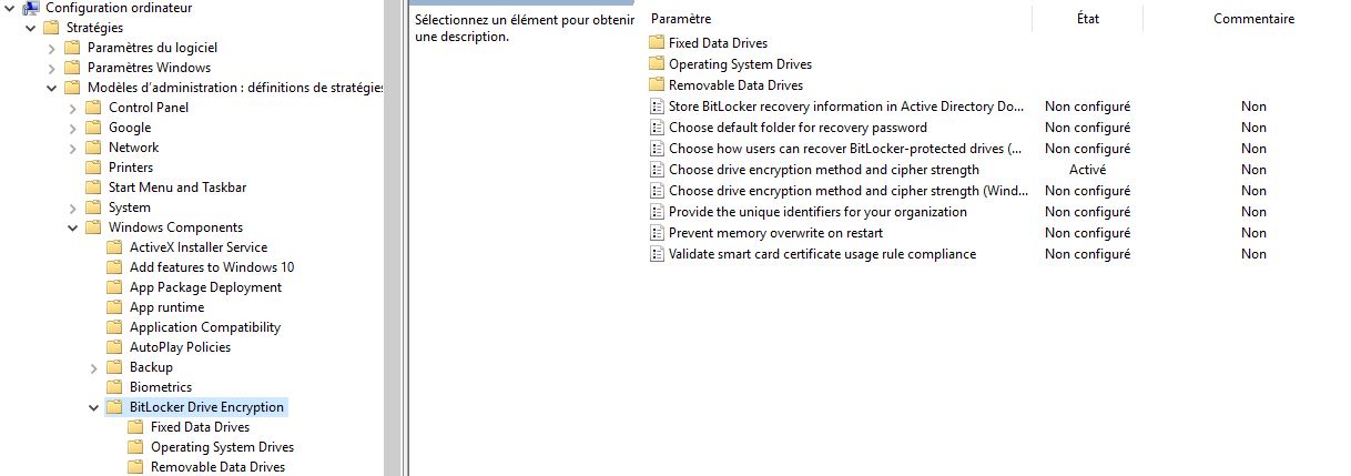 Chiffrer un poste de travail avec BitLocker