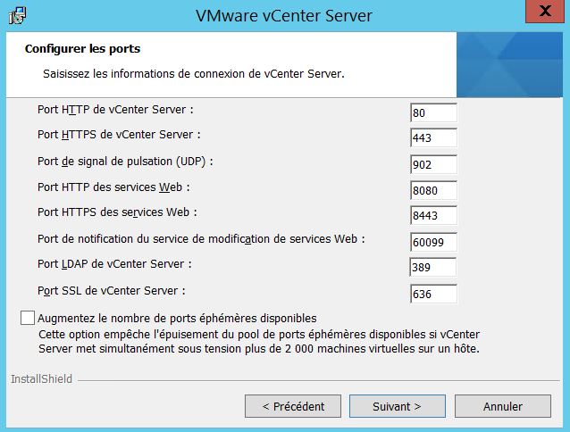 VMware : Installer vCenter Server 5.5 sous Windows Server