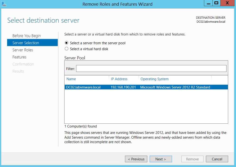 Windows Server 2012 Core : Installer/supprimer l'interface graphique