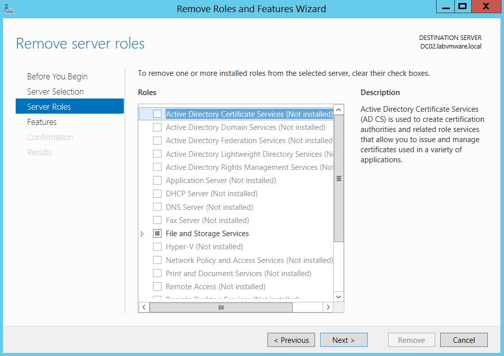 Windows Server 2012 Core : Installer/supprimer l'interface graphique