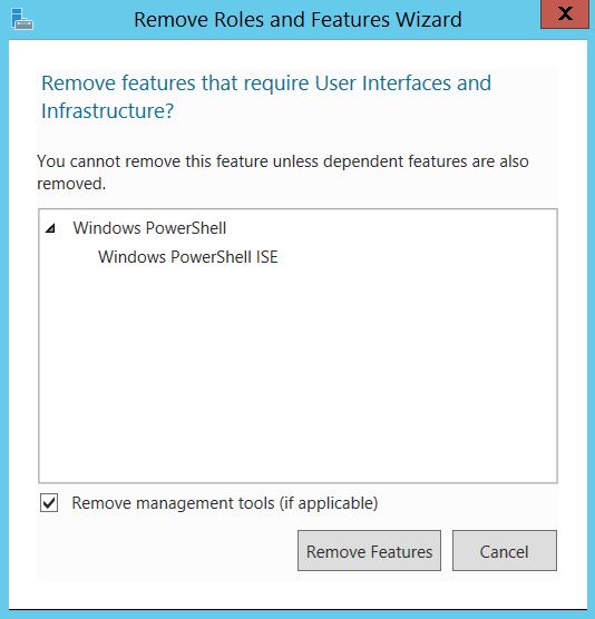 Windows Server 2012 Core : Installer/supprimer l'interface graphique