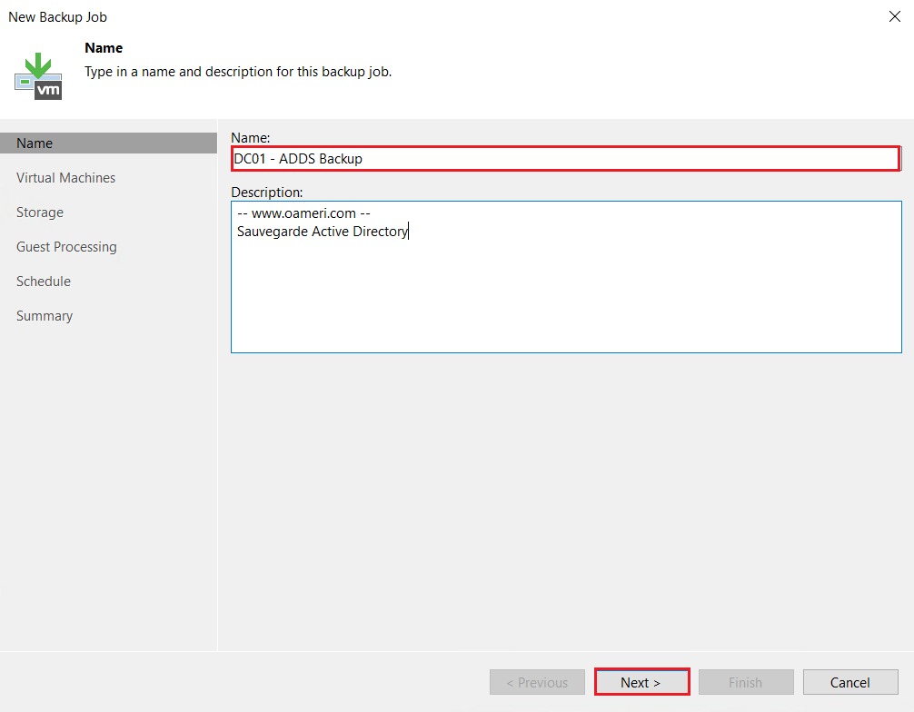 Veeam: Sauvegarder et restaurer des objets Active Directory