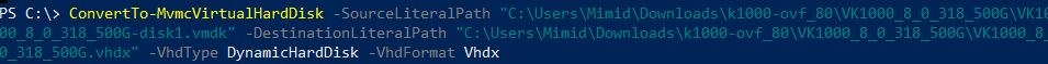 Hyper-v : conversion de disque avec Microsoft Virtual Machine Converter