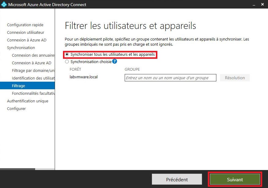 Azure : Création d'un domaine et configuration d'AD Azure Connect