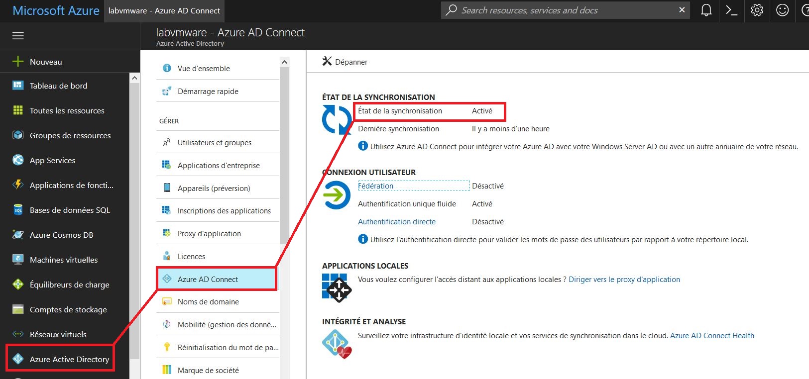 Azure : Création d'un domaine et configuration d'AD Azure Connect