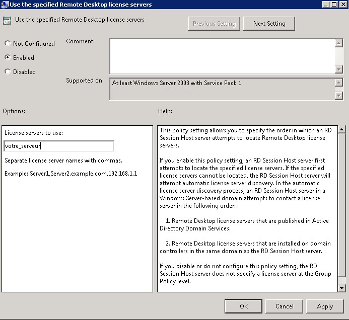 Configurer un serveur de CAL RDS sur Windows Serveur 2012 R2