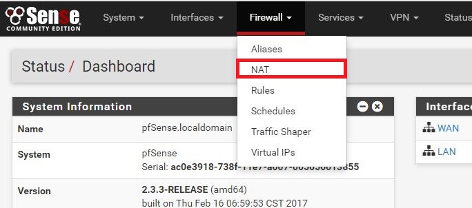 Pfsense : Mise en place d'un routeur frontal sur un ESXi dédié