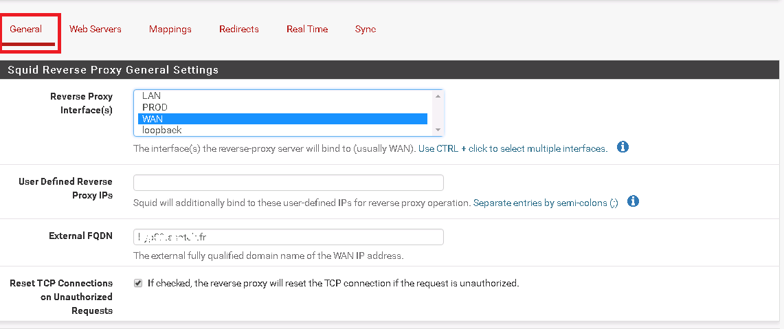 Pfsense : Mise en place d'un reverse proxy