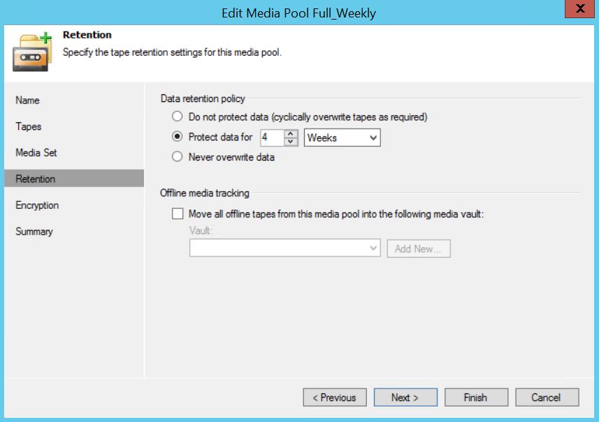 Veeam : Sauvegarde sur bande LTO