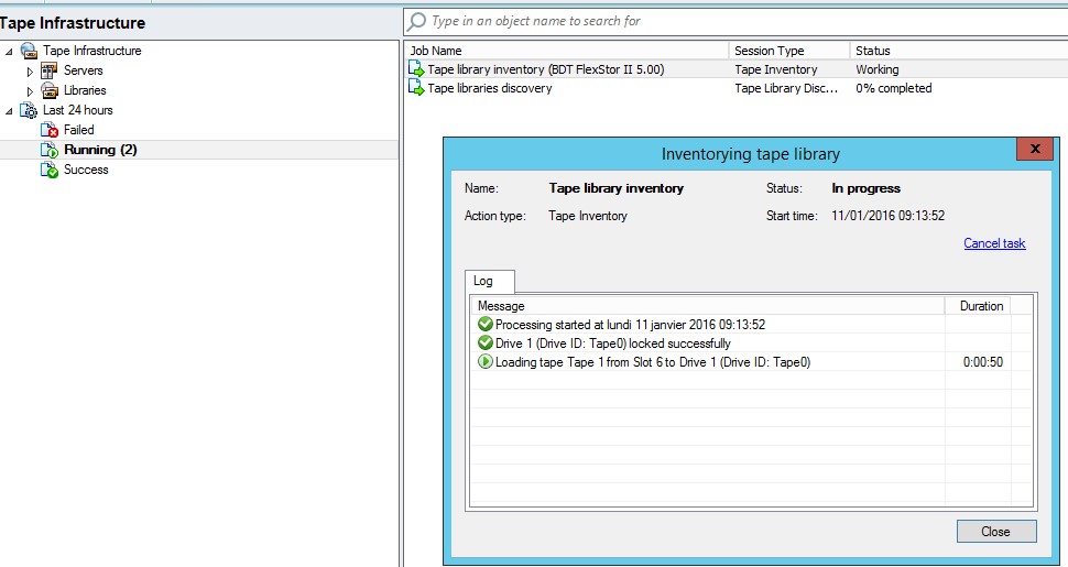 Veeam : Sauvegarde sur bande LTO