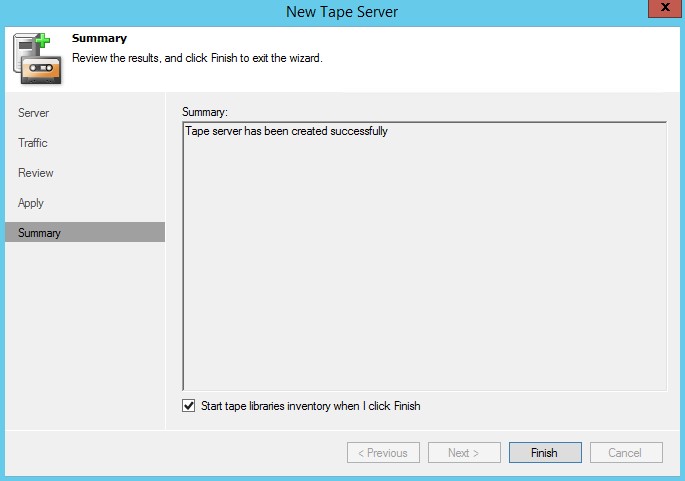 Veeam : Sauvegarde sur bande LTO