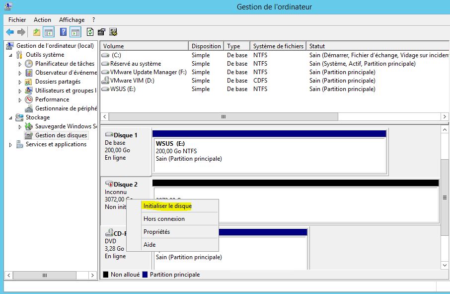 Windows Server 2012 : Monter un lecteur via une cible iSCSI