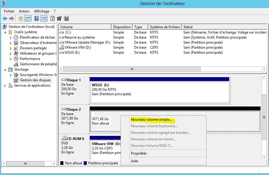 Windows Server 2012 : Monter un lecteur via une cible iSCSI