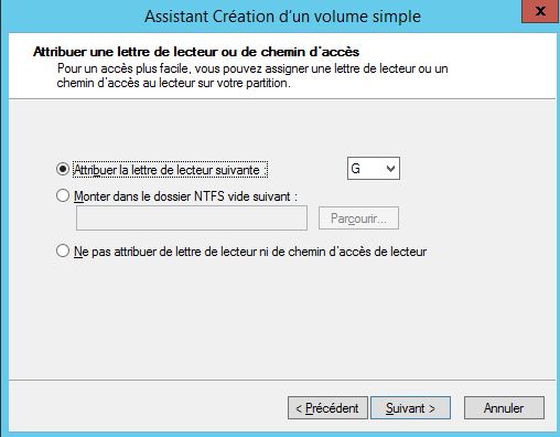 Windows Server 2012 : Monter un lecteur via une cible iSCSI