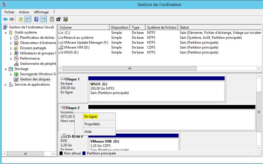 Windows Server 2012 : Monter un lecteur via une cible iSCSI