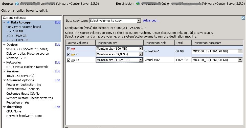 VMware : réduire la taille d'un disque .vmdk avec VMware Convertor